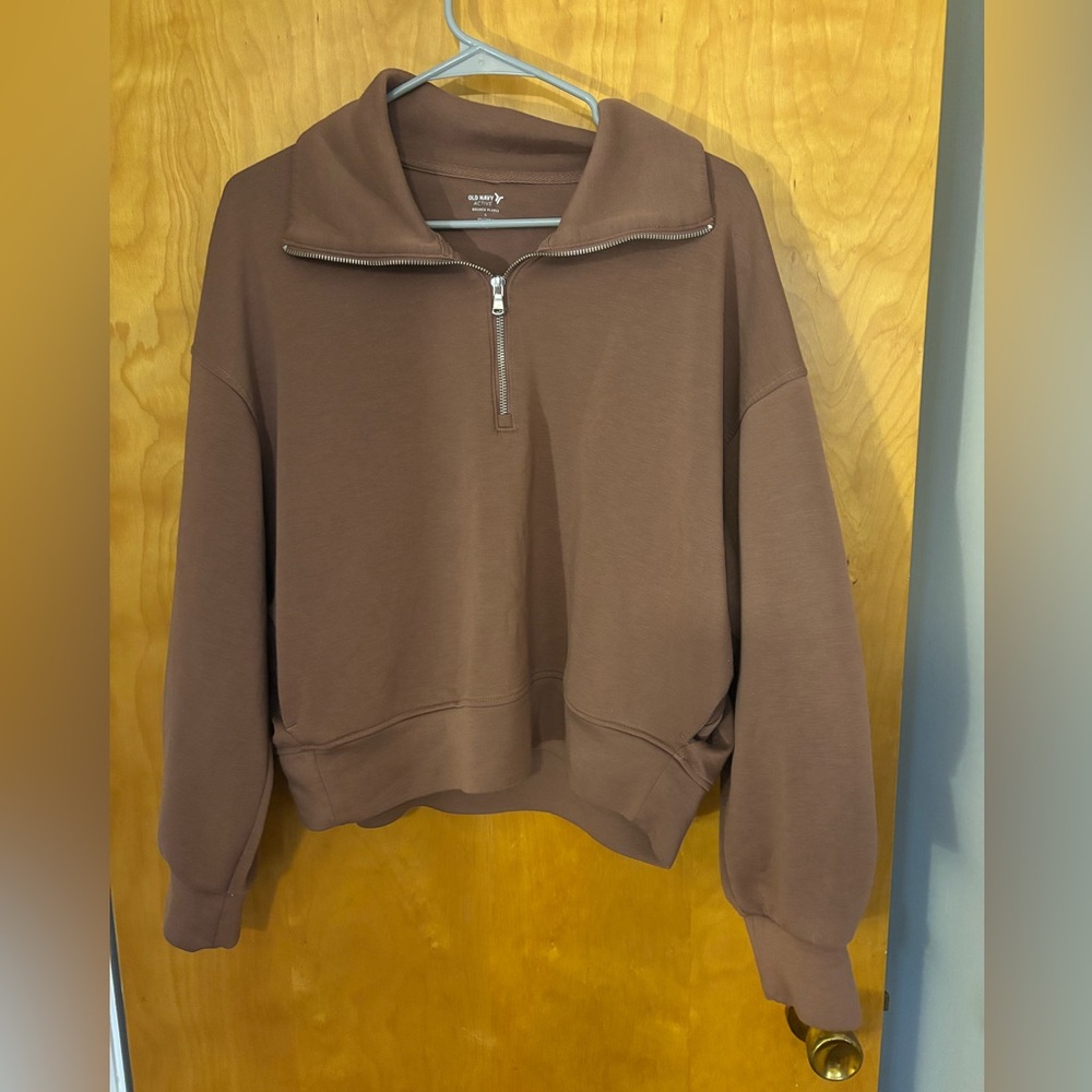 Old Navy Brown Zip-Up Sweater